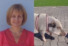 Julia Prinke & Minischwein Idefix